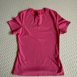 SKIMS Bright Pink Crewneck Tee